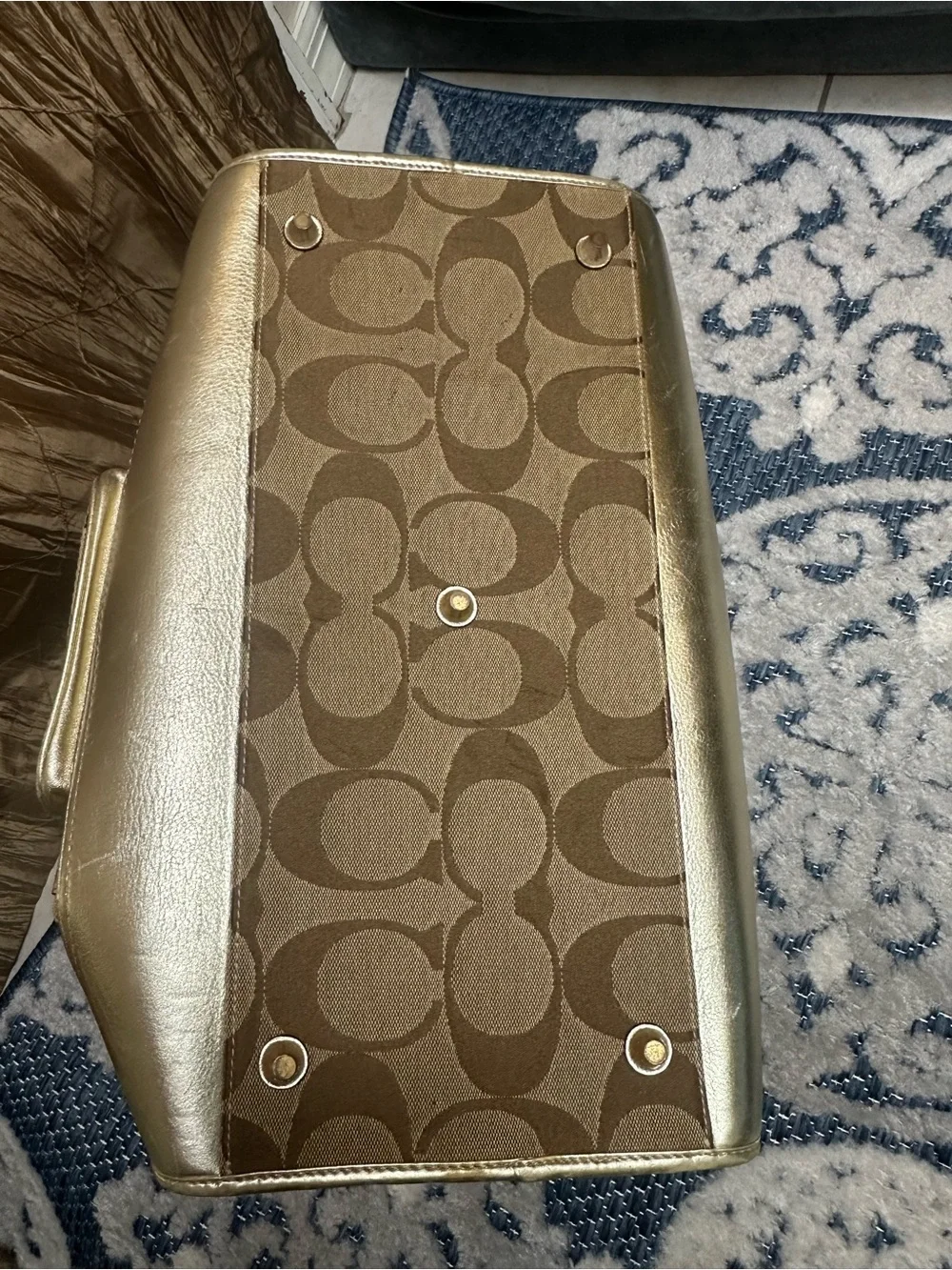 Coach Tan Signature Pet Carrier
